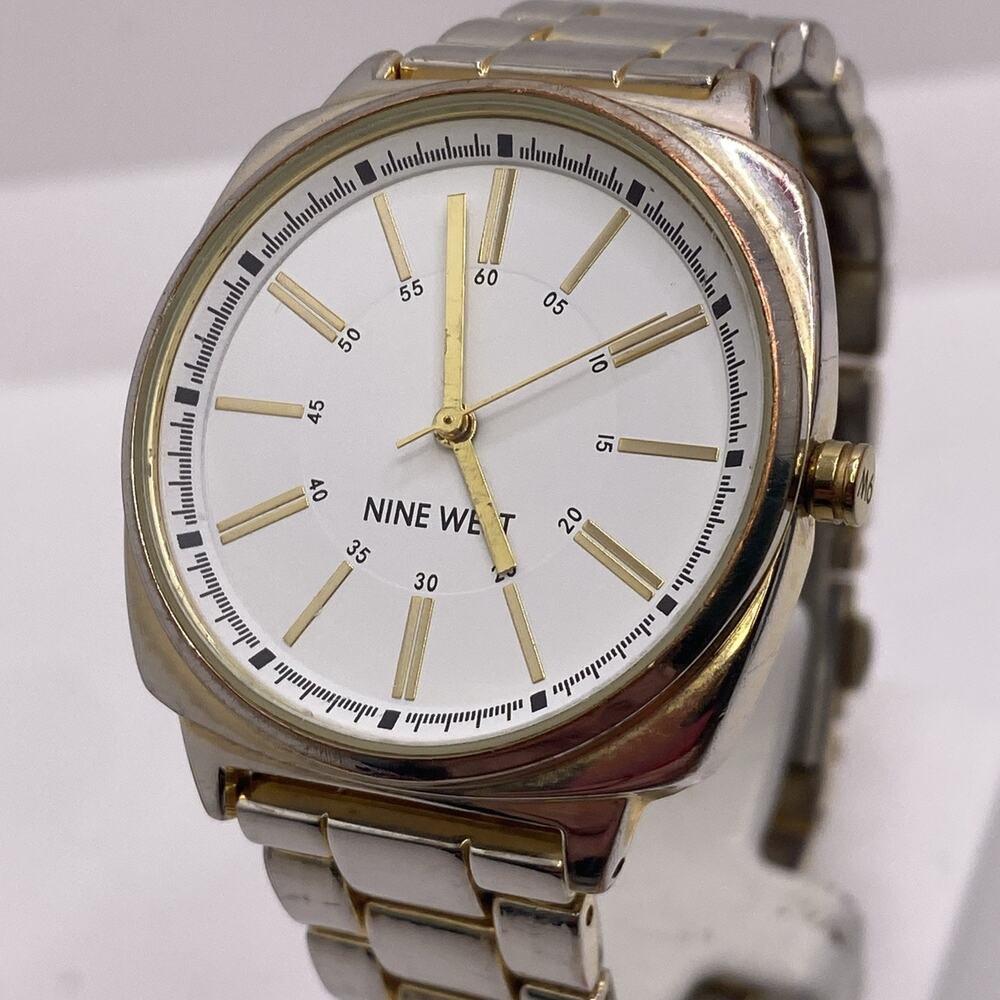 Vintage Nine West Womens Gold Watch Works New Batttery